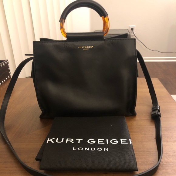 Kurt Geiger Handbags - Kurt Geiger Harriet Leather Box Tote